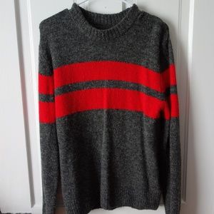 H&M Wool Blend David Beckham Sweater M, Grey & Red